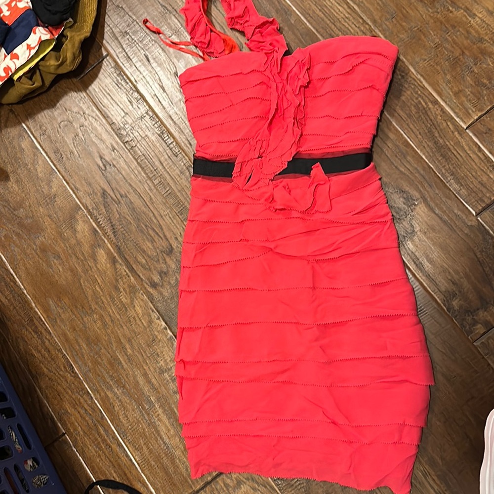 BCBG max Azria formal dress one shoulder